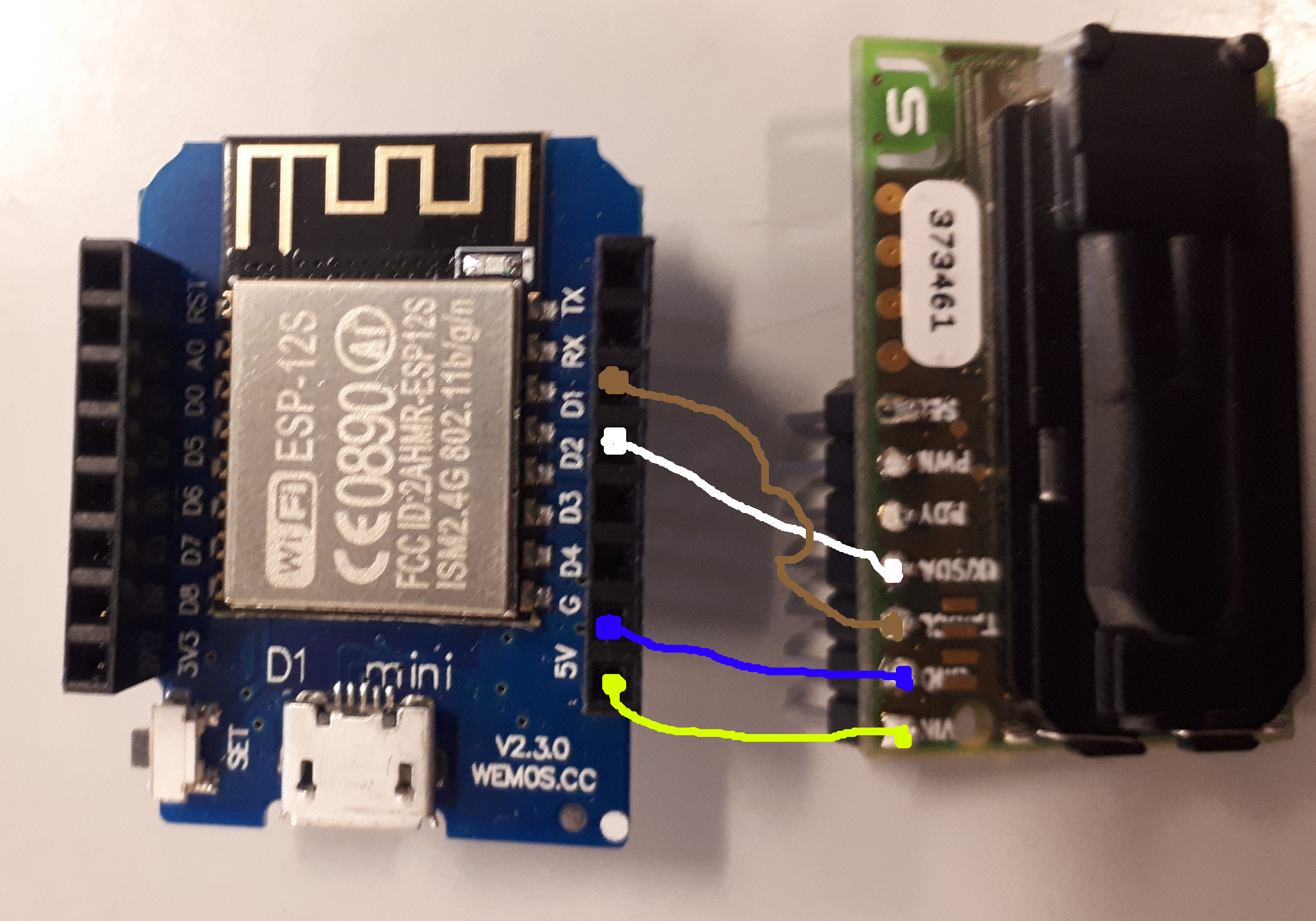 SCD30 sensor connections